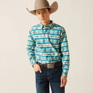Ariat Boy's Turquoise Sandshell Aztec Shirt