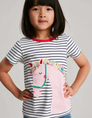 Astra Short Sleeve Applique Artwork T-shirt | Joules