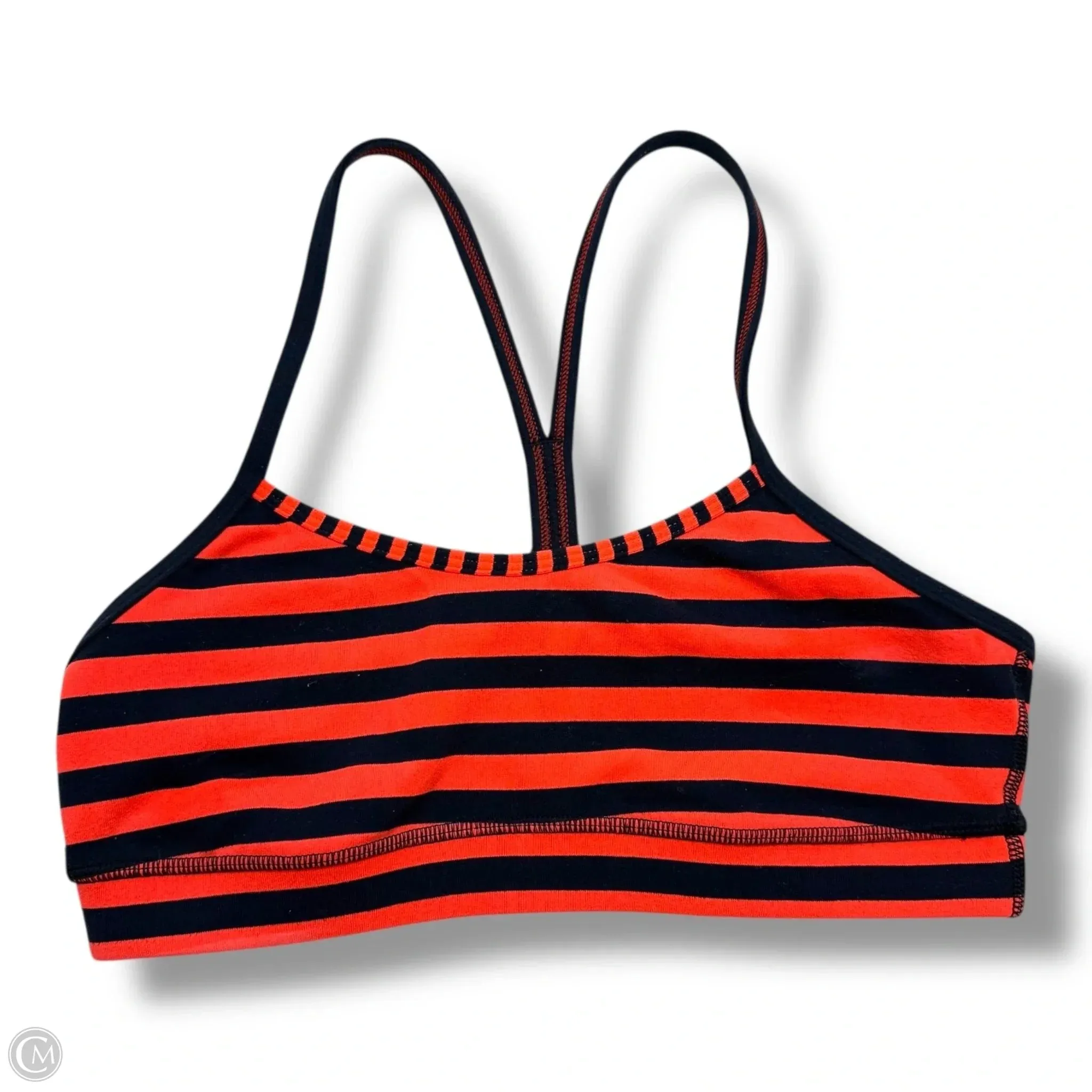 Athletic Bra By Lululemon In Striped Pattern, Size: S