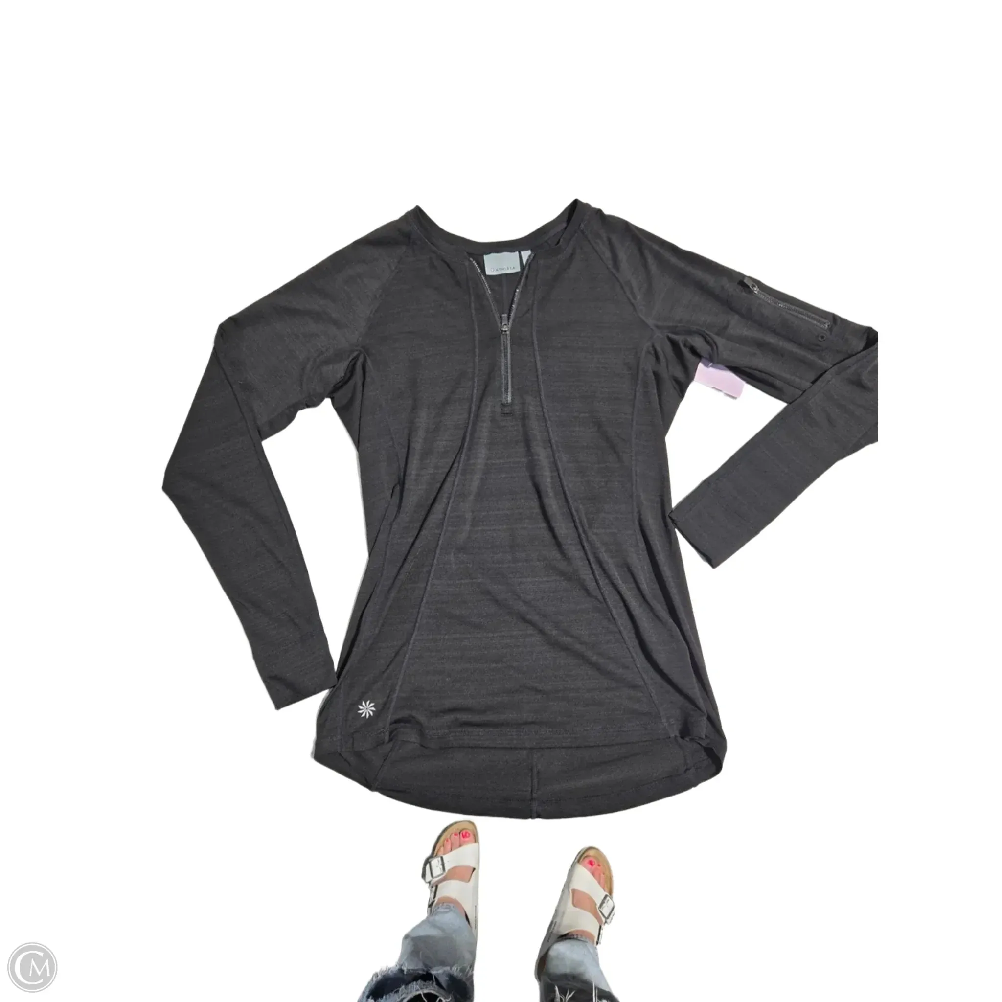 Athletic Jacket By Athleta In Black, Size: M