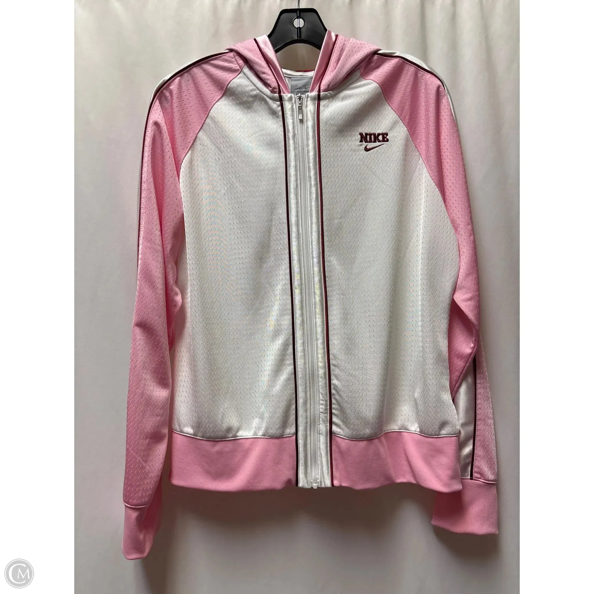 Athletic Jacket By Nike In Pink, Size: Xl