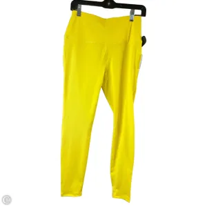 Athletic Leggings By Amazon Essentials In Yellow, Size: M