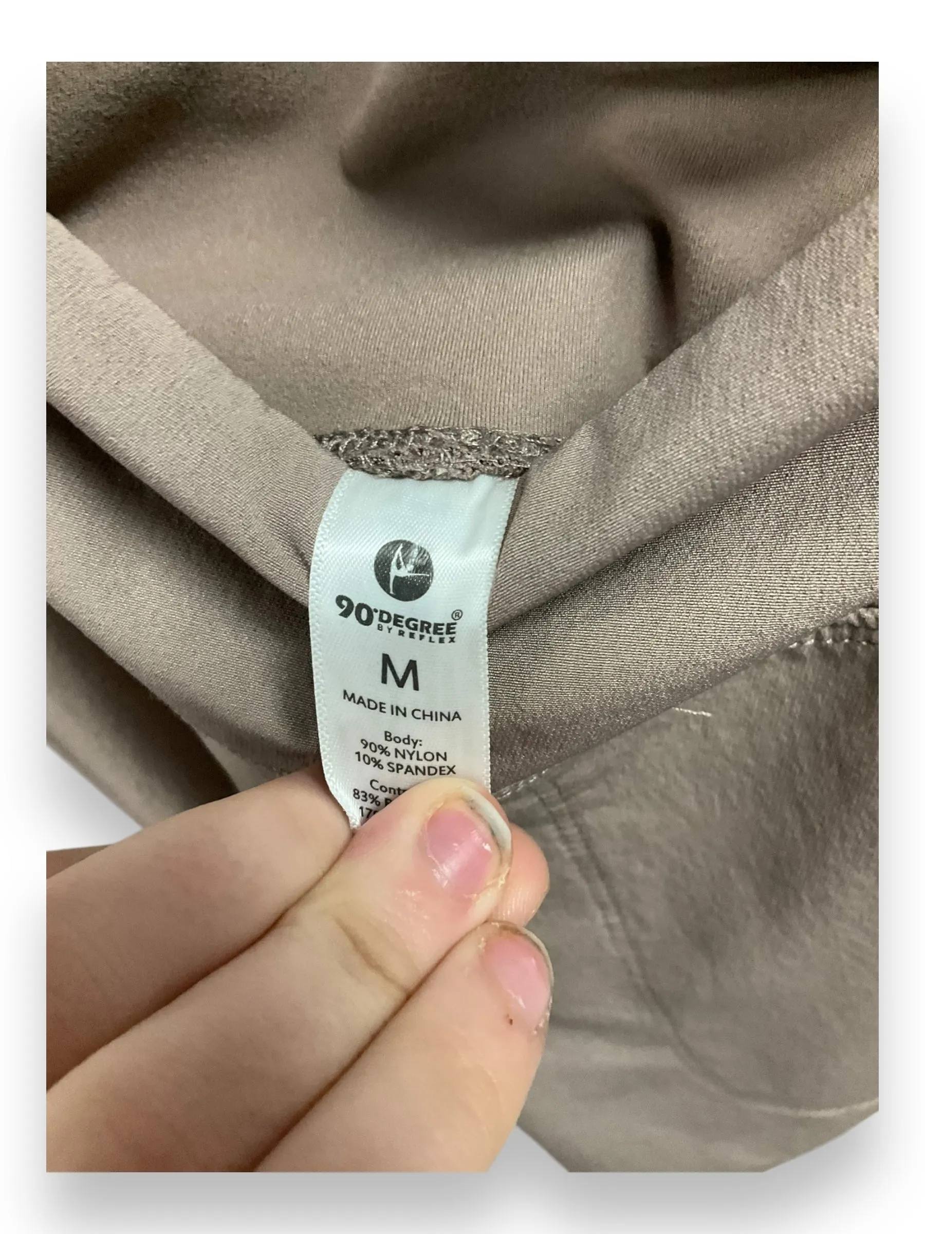 Athletic Pants By 90 Degrees By Reflex In Taupe, Size: M