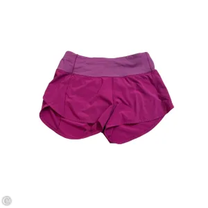 Athletic Shorts By Lululemon In Pink, Size: S
