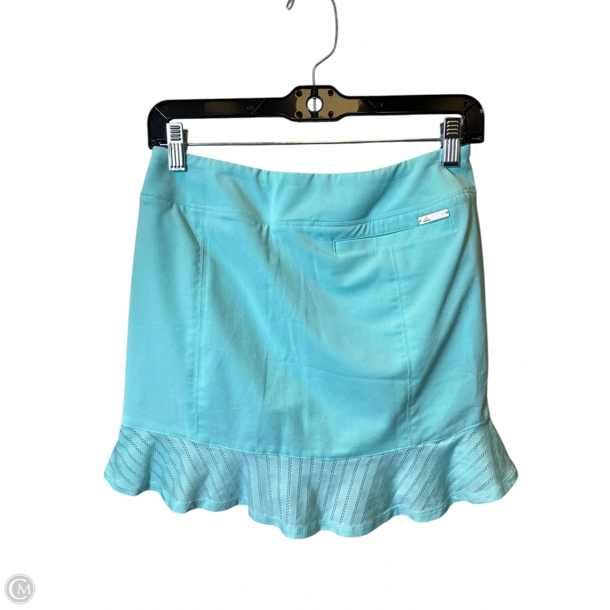 Athletic Skort By Adidas In Aqua, Size: Xs