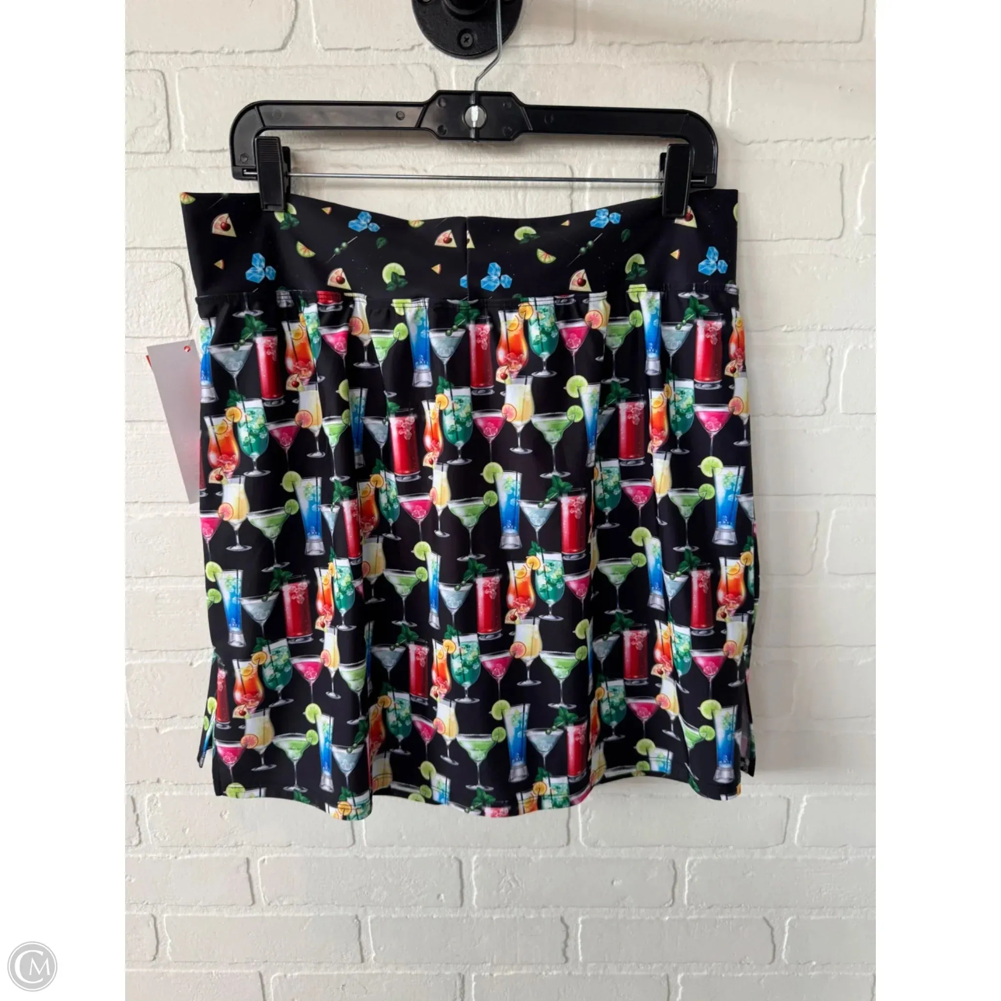 Athletic Skort By Clothes Mentor In Black & Green, Size: 18