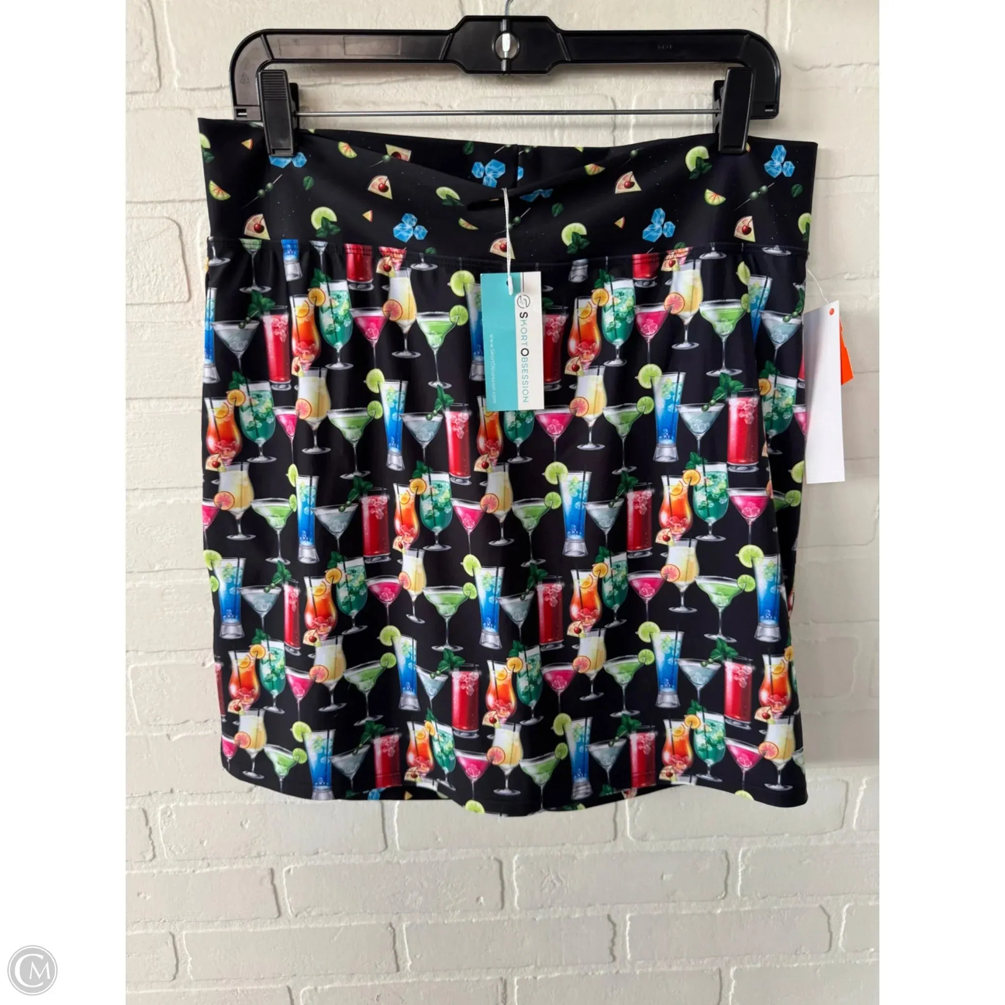Athletic Skort By Clothes Mentor In Black & Green, Size: 18