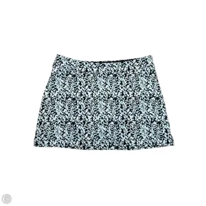 Athletic Skort By Tranquility In Black & Blue, Size: L