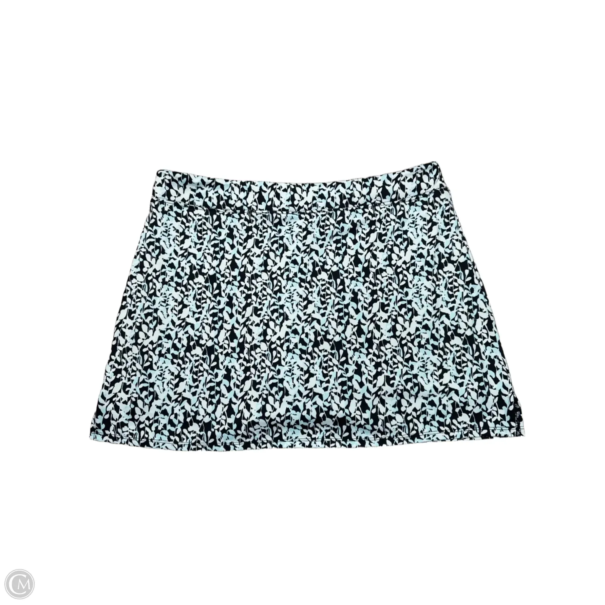 Athletic Skort By Tranquility In Black & Blue, Size: L