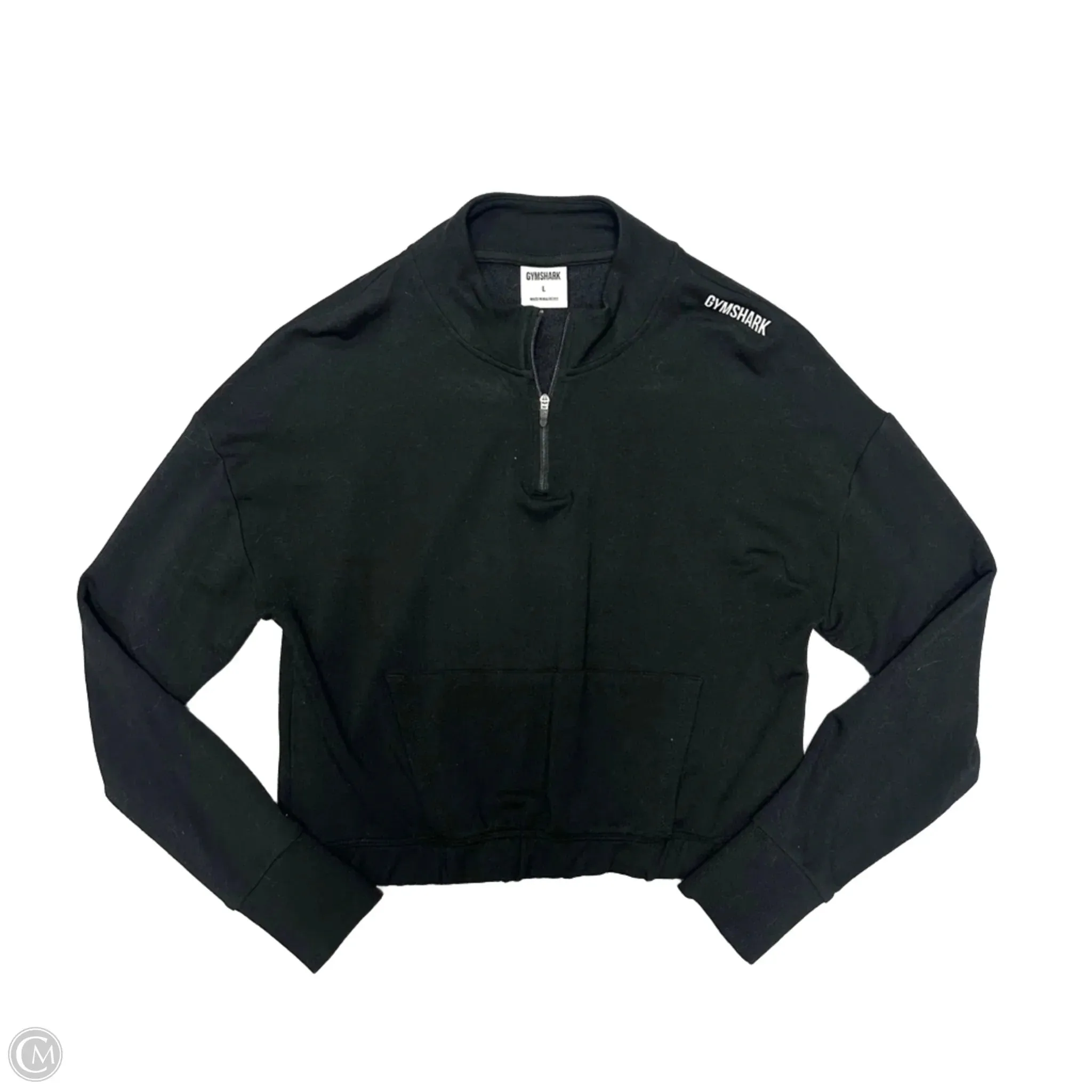 Athletic Sweatshirt Collar By Gym Shark In Black, Size: L