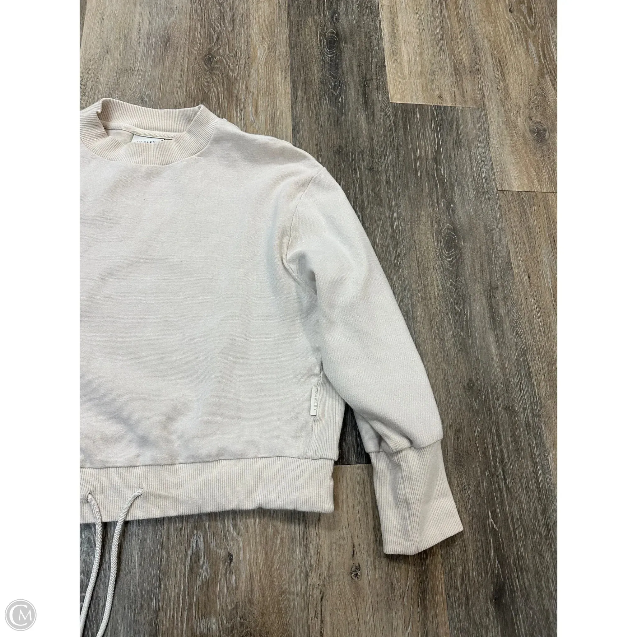 Athletic Sweatshirt Crewneck By Varley In Cream, Size: S
