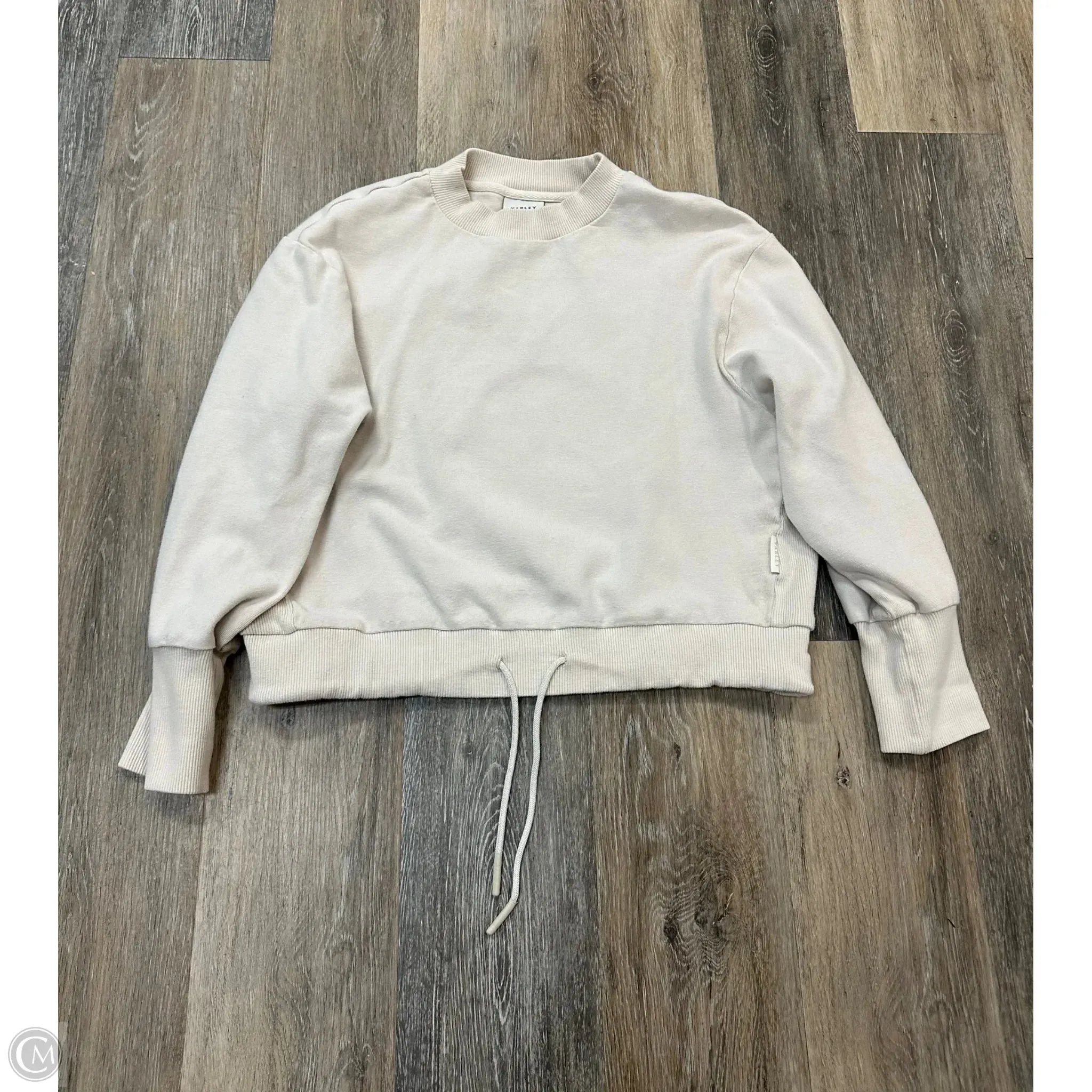 Athletic Sweatshirt Crewneck By Varley In Cream, Size: S