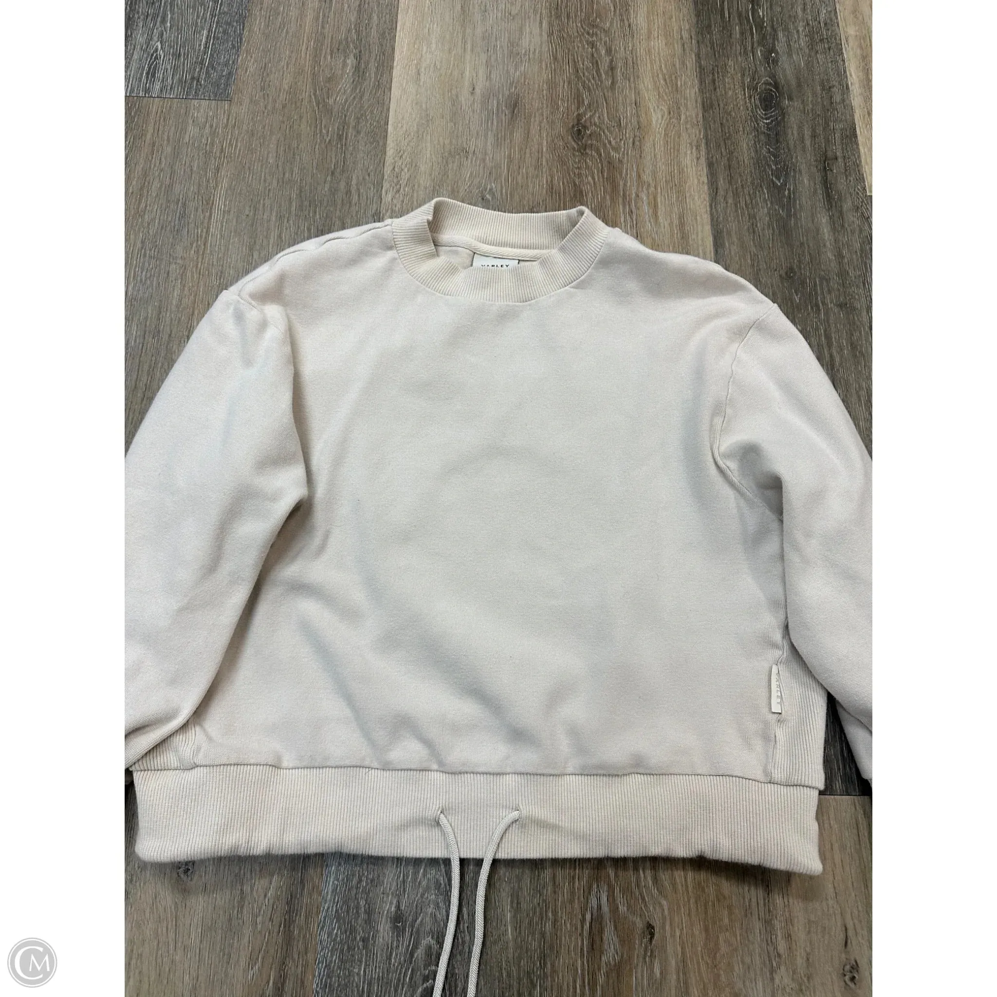 Athletic Sweatshirt Crewneck By Varley In Cream, Size: S