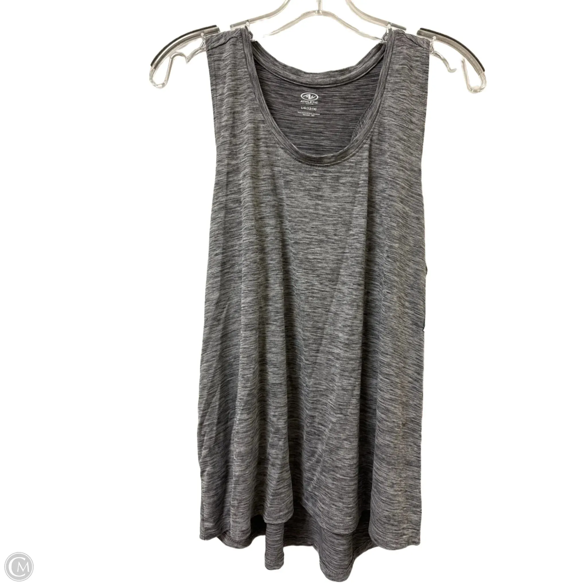 Athletic Tank Top By Athletic Works In Grey, Size: L