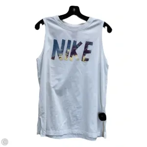 Athletic Tank Top By Nike In White, Size: M