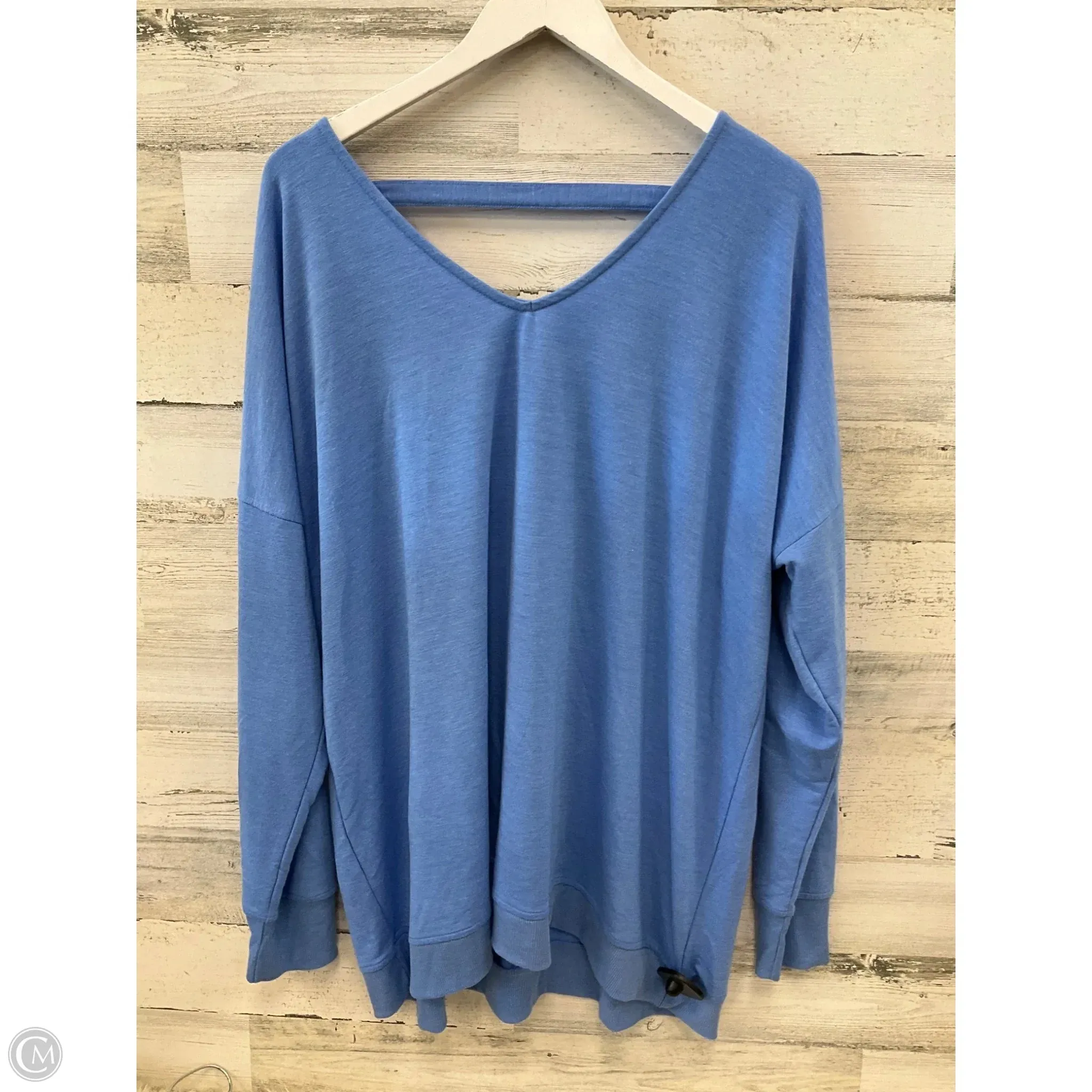 Athletic Top Long Sleeve Crewneck By Mta Pro In Blue, Size: 3x