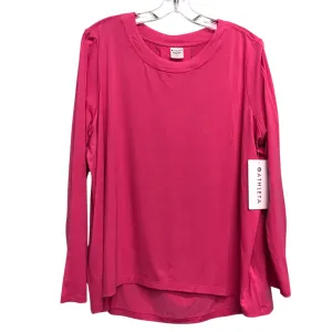 Athletic Top Ls Crewneck By Athleta In Pink, Size:L
