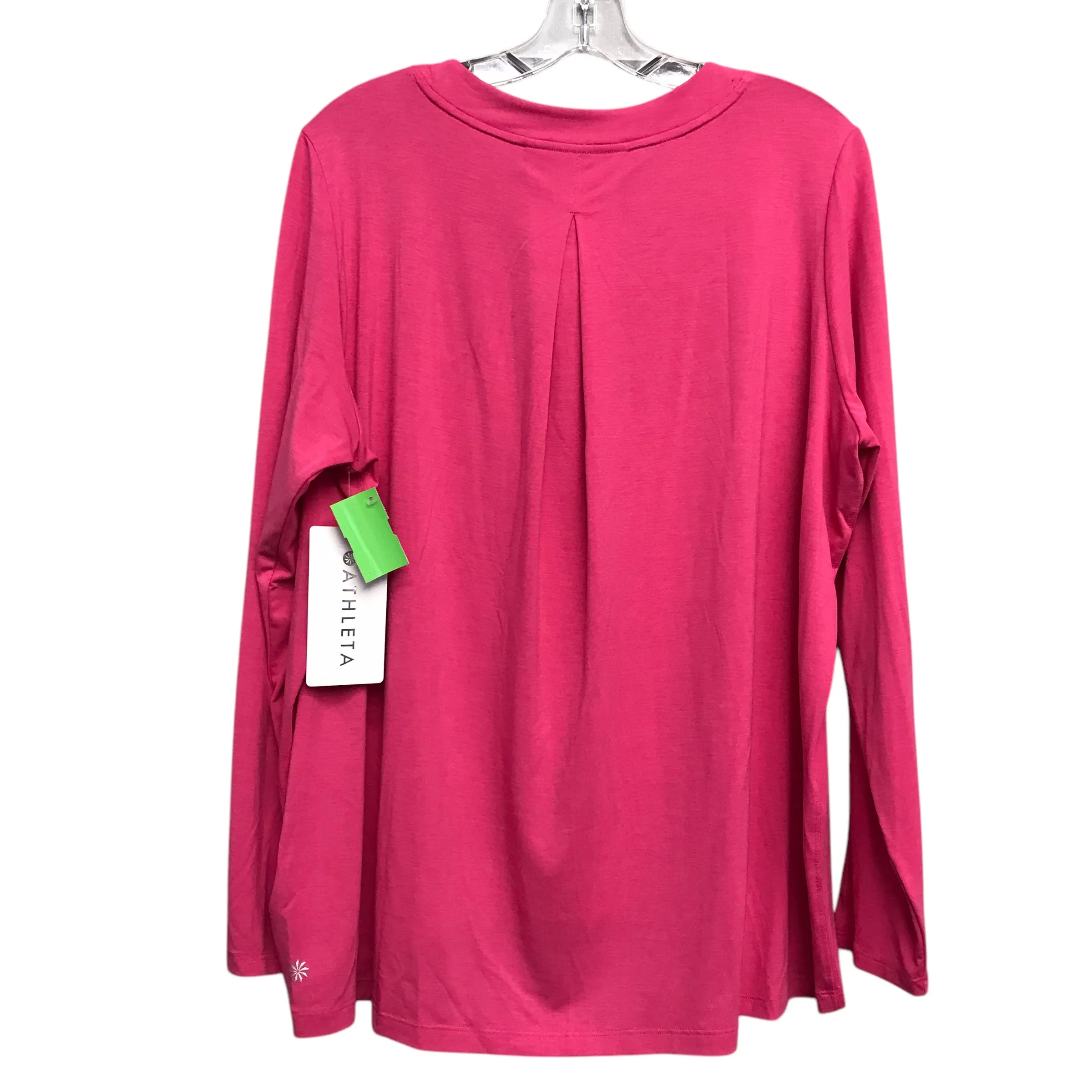 Athletic Top Ls Crewneck By Athleta In Pink, Size:L