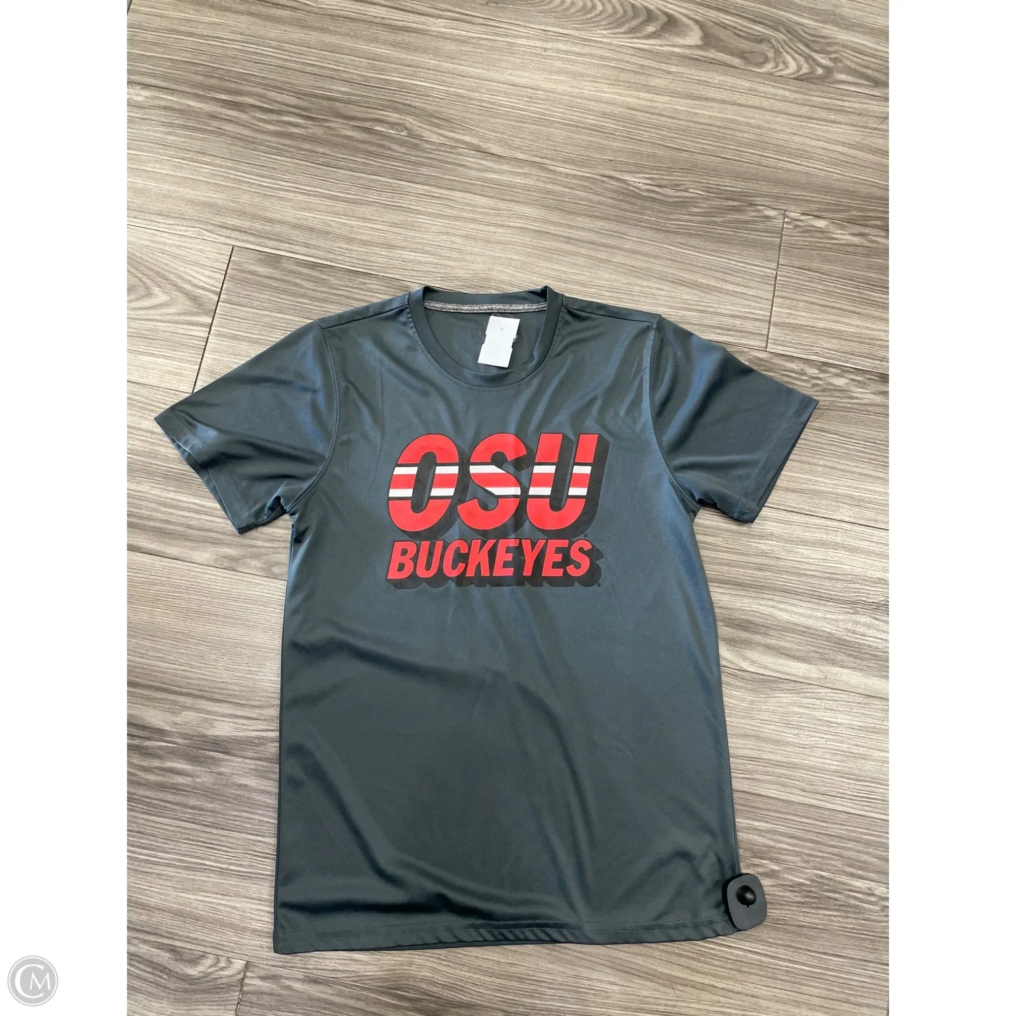 Athletic Top Short Sleeve By Clothes Mentor In Grey, Size: M
