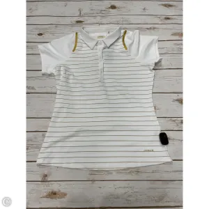 Athletic Top Short Sleeve By Cutter And Buck In Yellow, Size: M