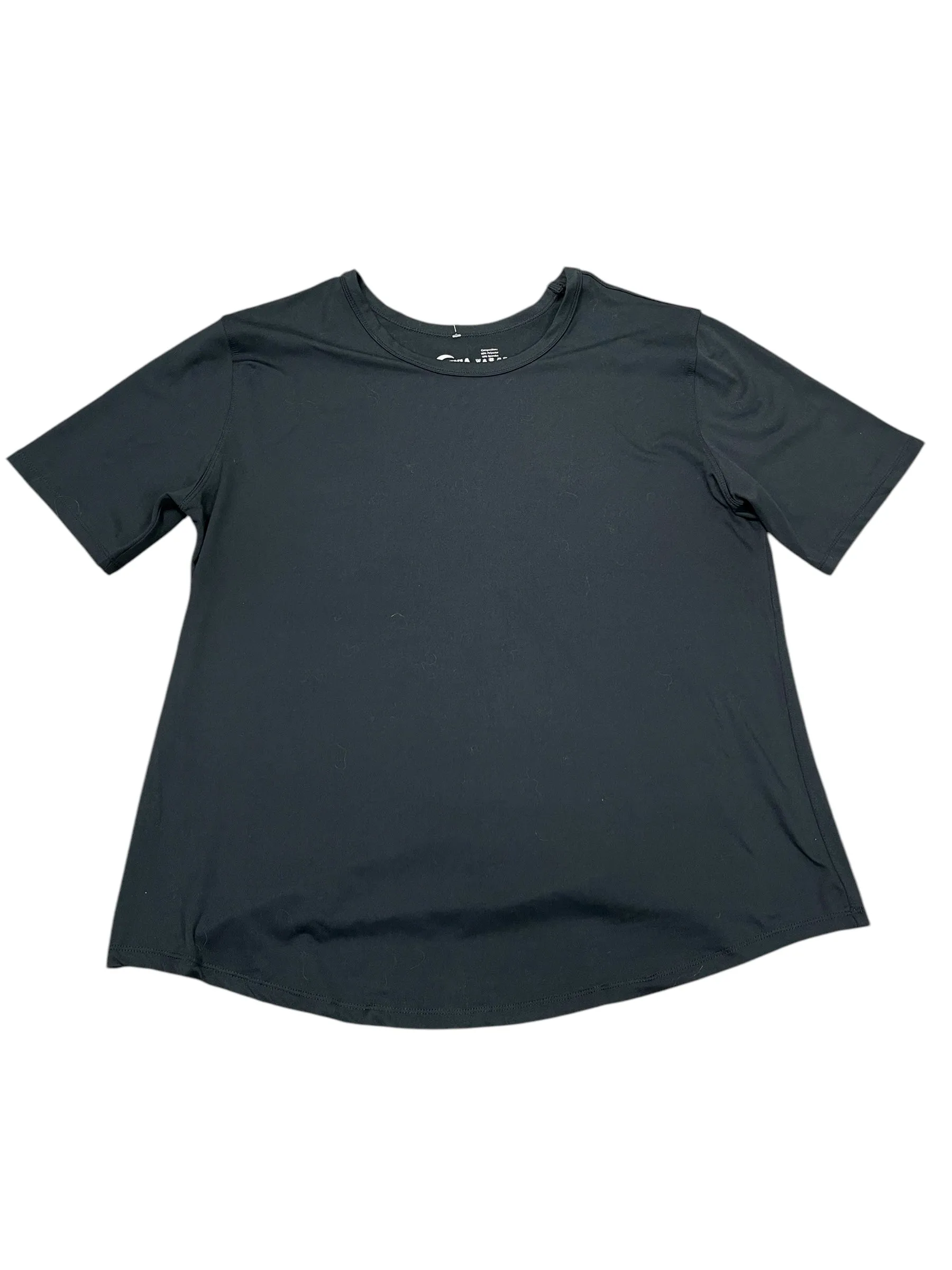 Athletic Top Ss By Zyia In Black, Size:Xxl