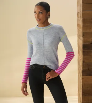 Avery Sweater - Hot Pink Stripes -Hatley