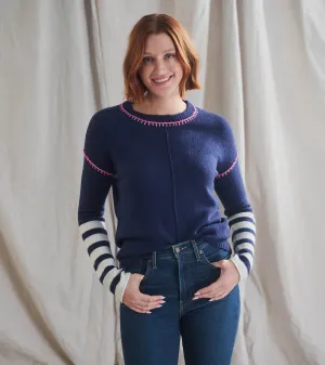 Avery Sweater - Navy Stripes -Hatley
