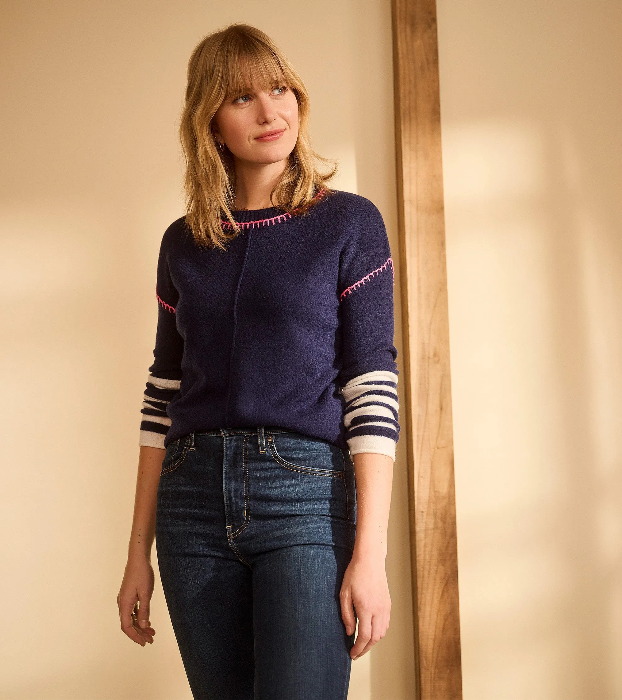 Avery Sweater - Navy Stripes -Hatley