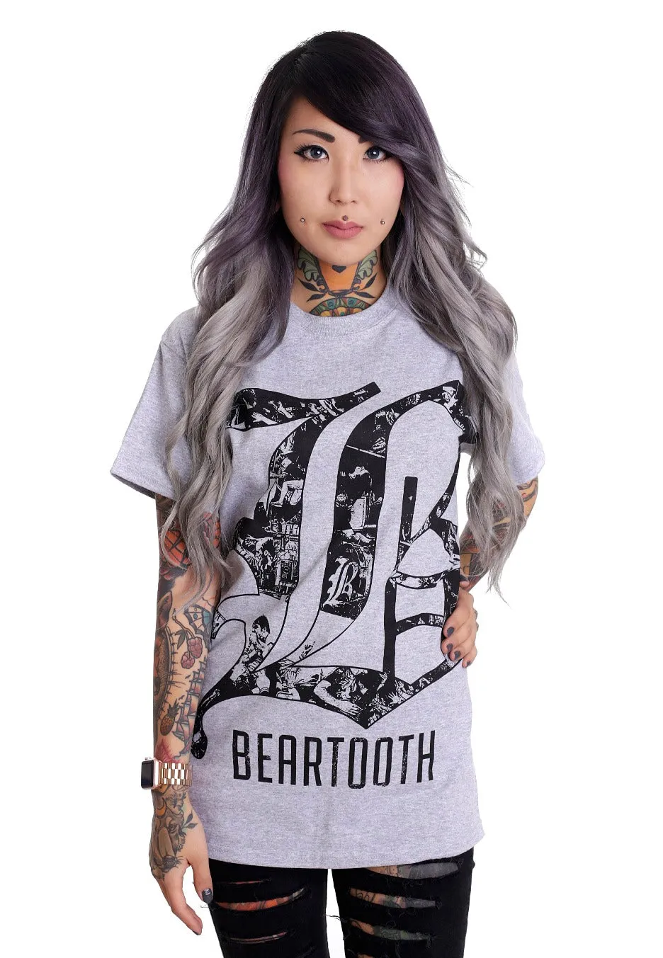 Beartooth - Collage B Sportsgrey - T-Shirt