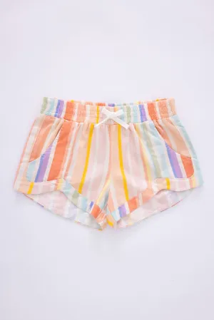 Billabong Youth Mad For You Stripe Elastic Waist Shorts for Girls in Multi | 25BSSIC19S-680