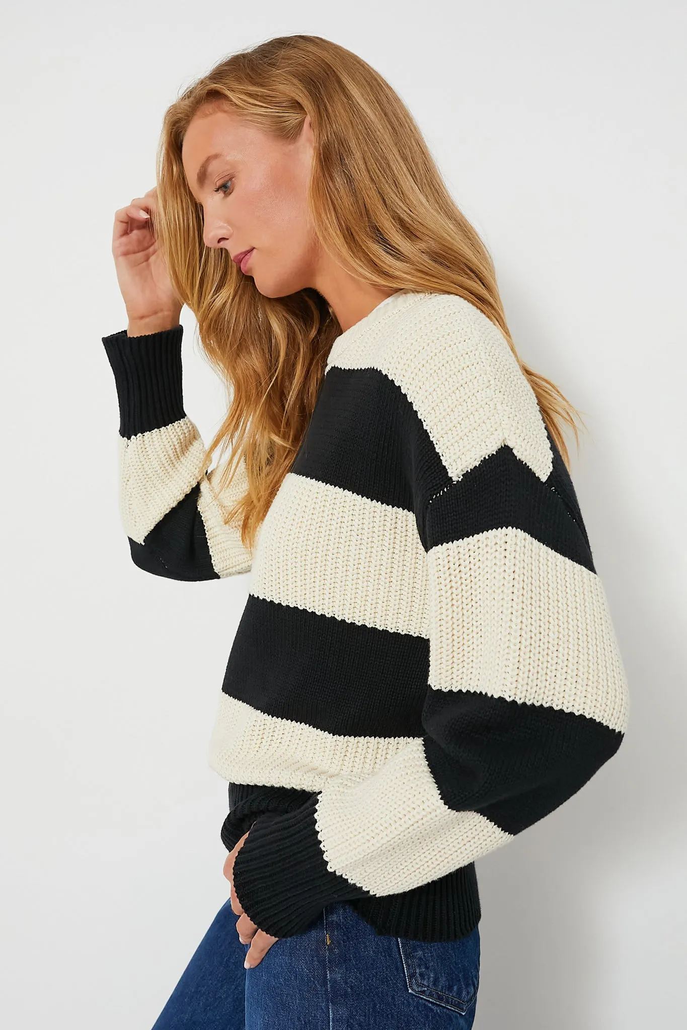 Black Fresca Stripe Sweater