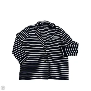 Blazer By Ann Taylor In Striped Pattern, Size: M