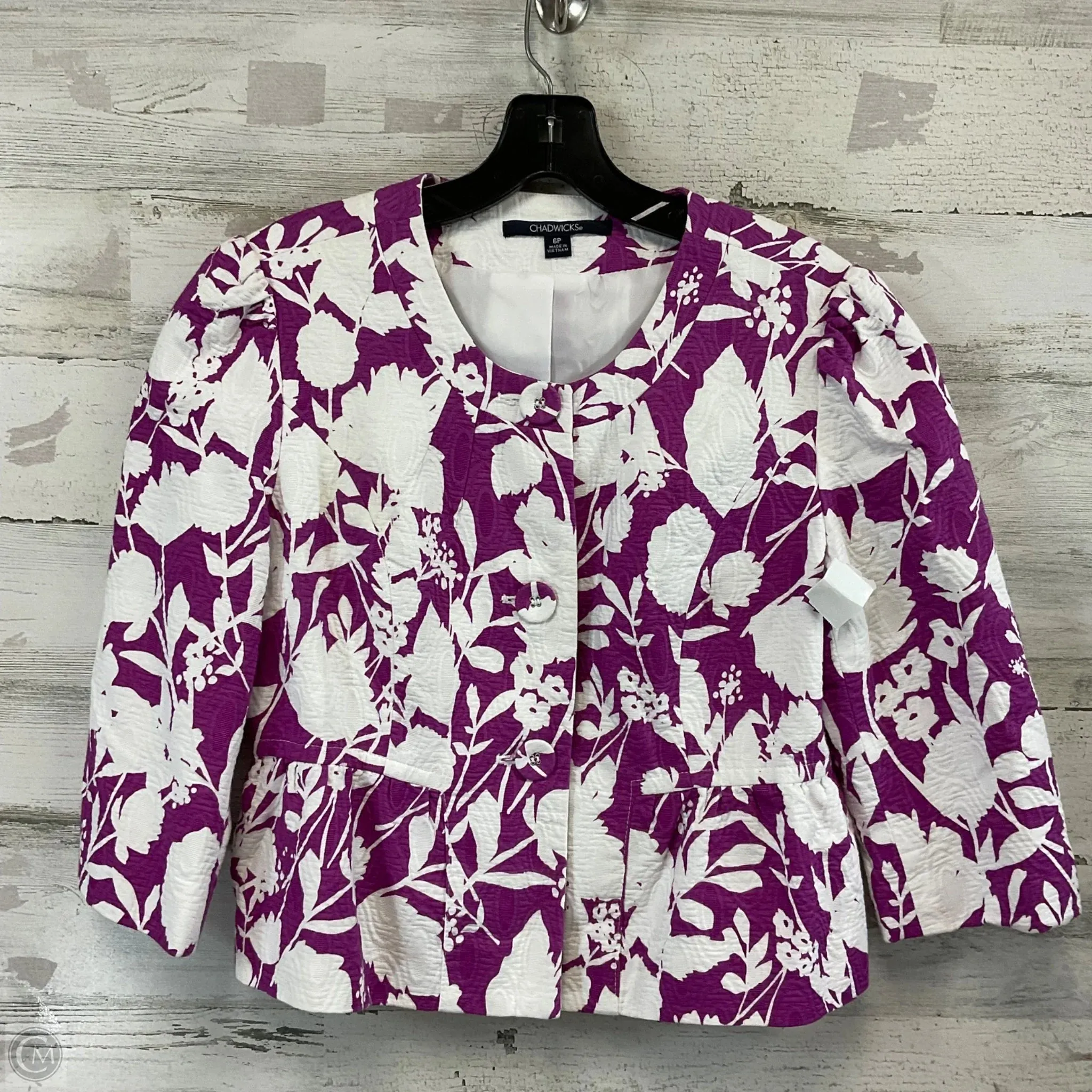 Blazer By Chadwicks In Purple, Size: Sp