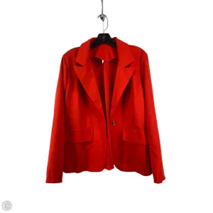 Blazer By Clothes Mentor In Red, Size: M