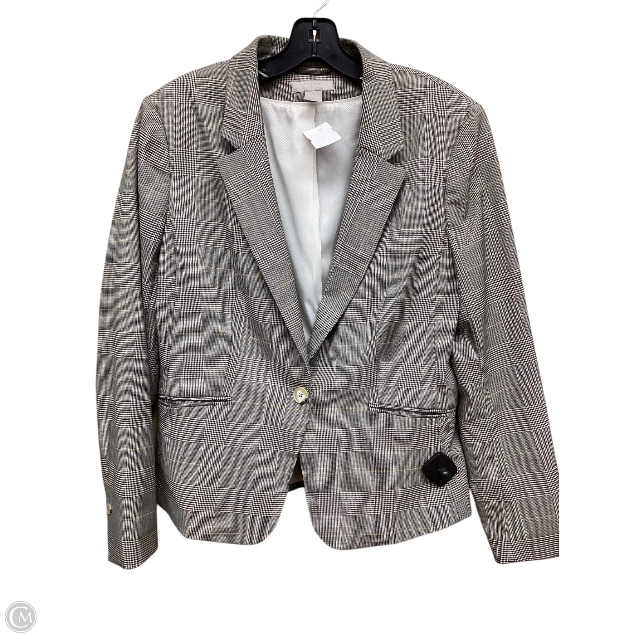 Blazer By H&m In Plaid Pattern, Size: L