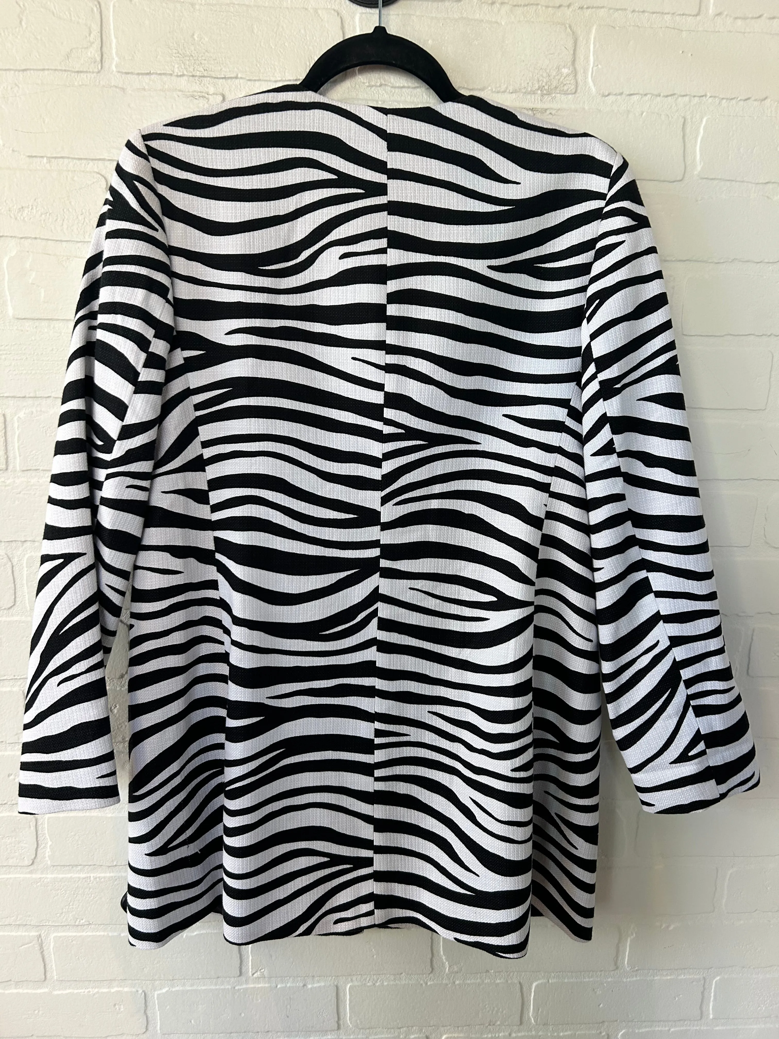 Blazer By Talbots In Black & White, Size: Mp