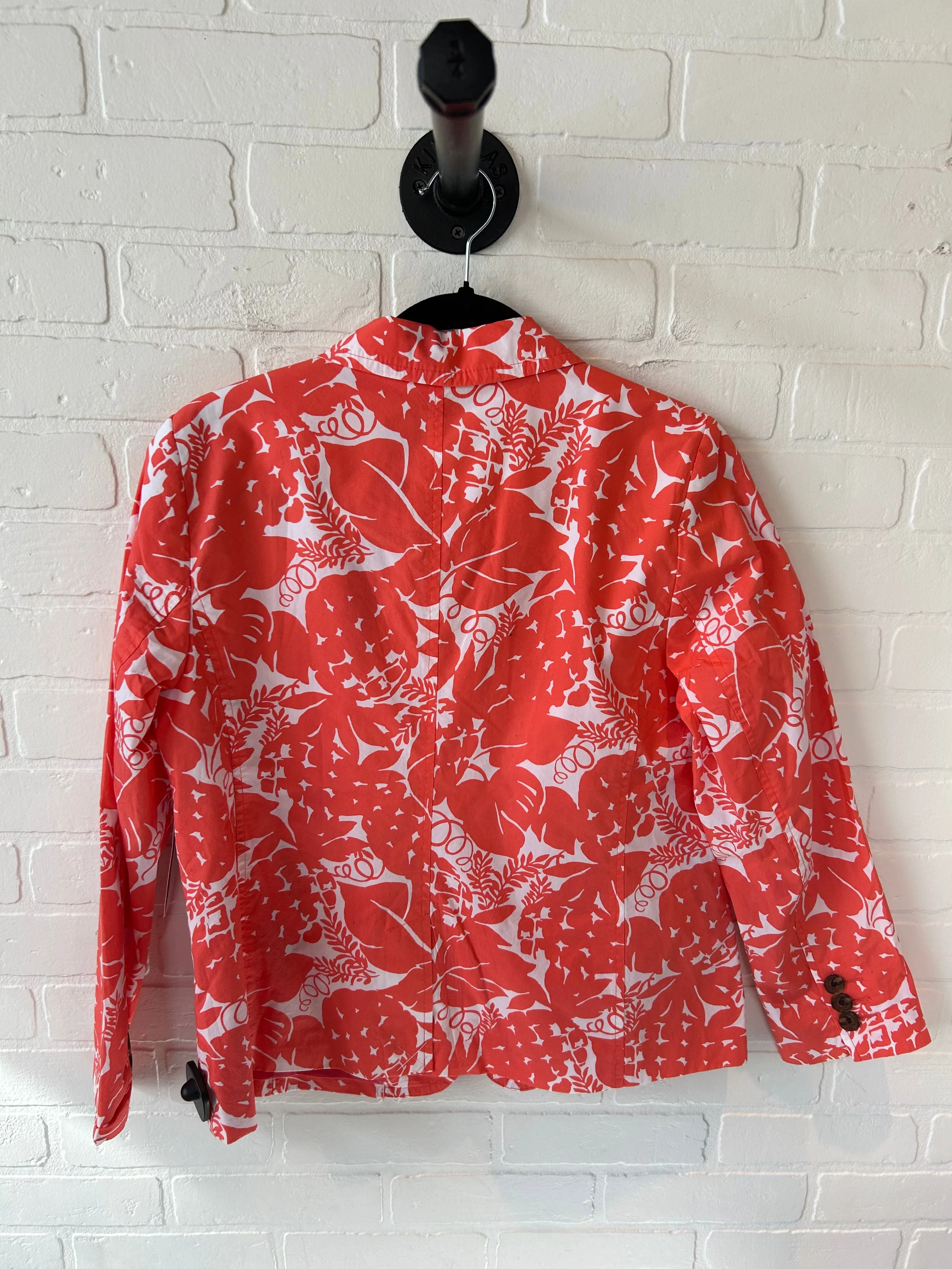 Blazer By Talbots In Orange & White, Size: Mp