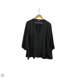 Blouse 3/4 Sleeve By Maurices In Black, Size: 3x
