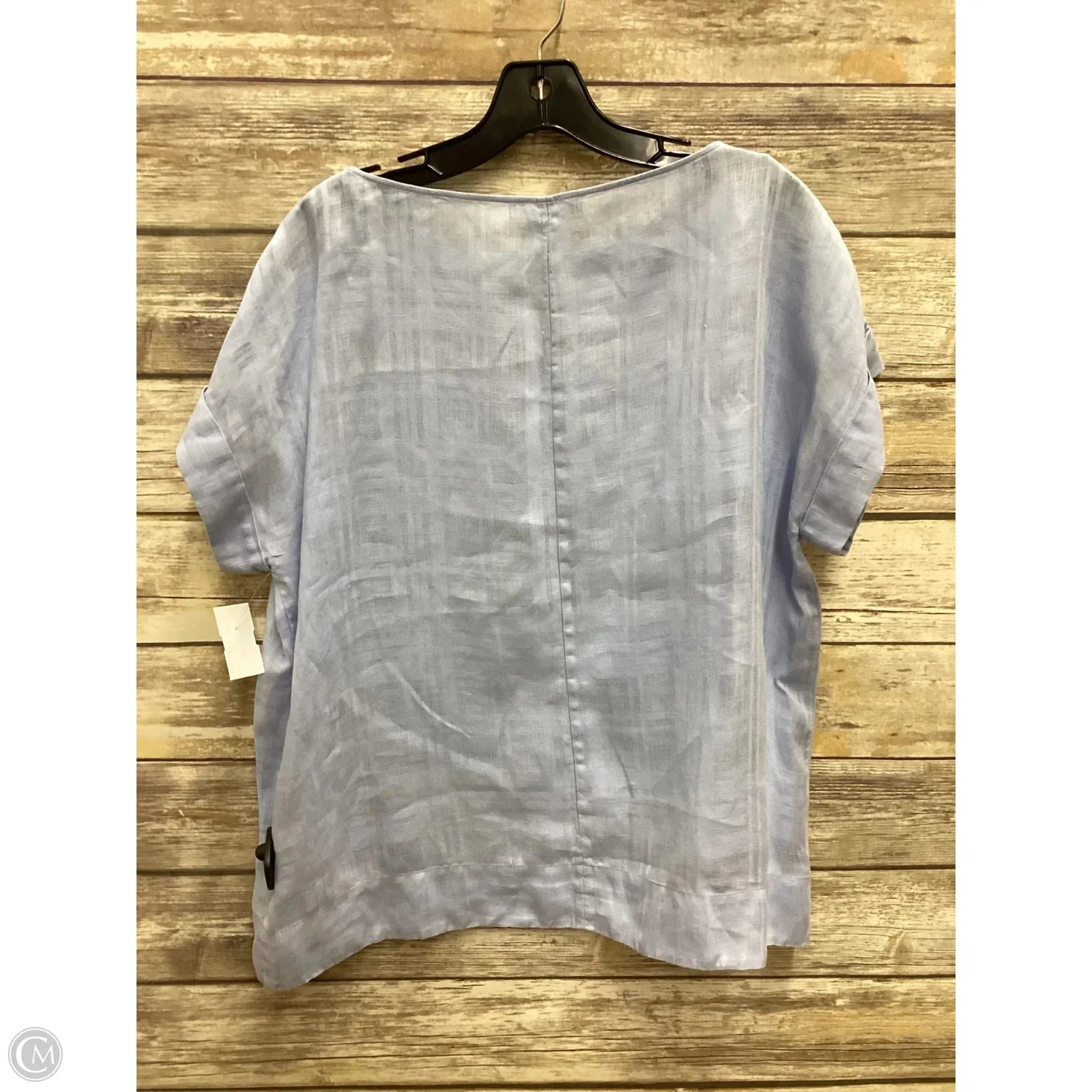 Blouse Designer By Lafayette 148 In Blue, Size: S