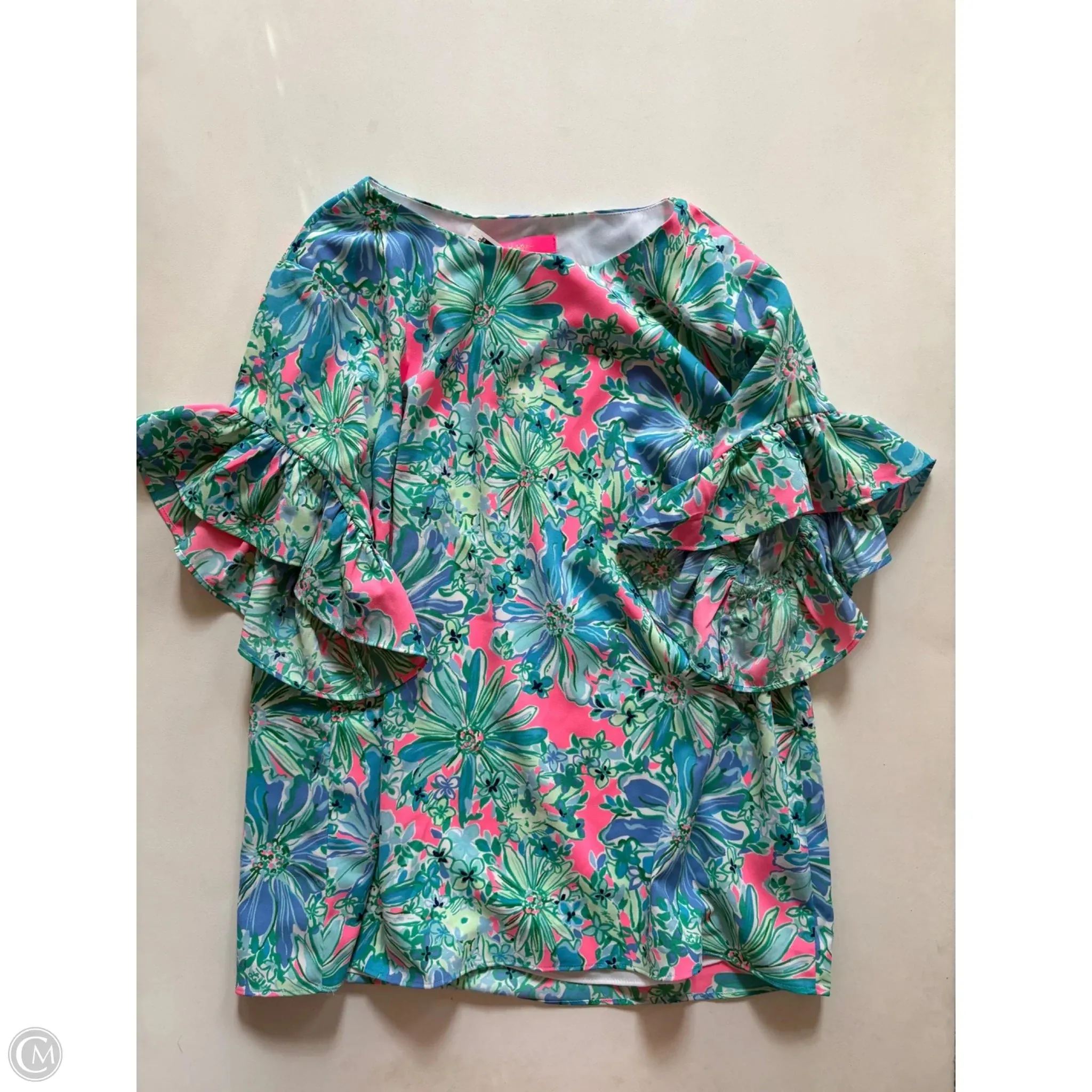 Blouse Designer By Lilly Pulitzer In Floral Print, Size: Xs