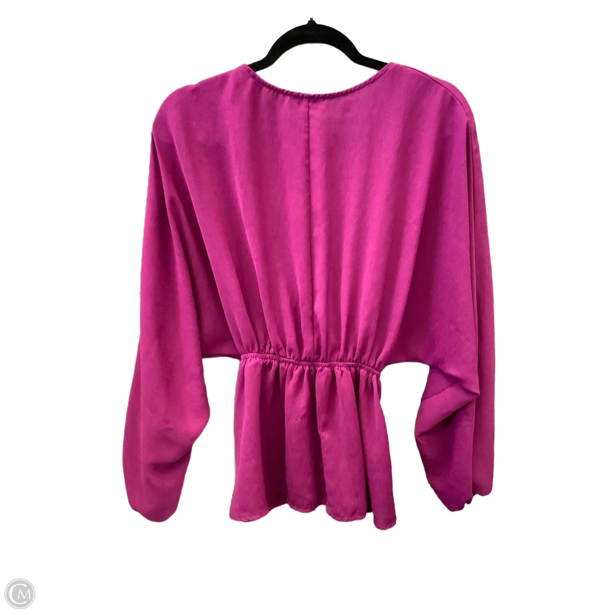 Blouse Long Sleeve By Andree By Unit In Purple, Size: M