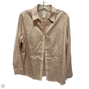 Blouse Long Sleeve By Chicos In Pink, Size: L