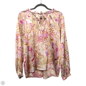 Blouse Long Sleeve By Clothes Mentor In Multi-colored, Size: M