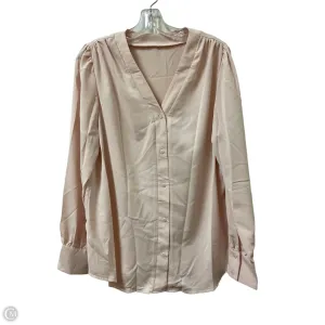 Blouse Long Sleeve By Clothes Mentor In Pink, Size: L