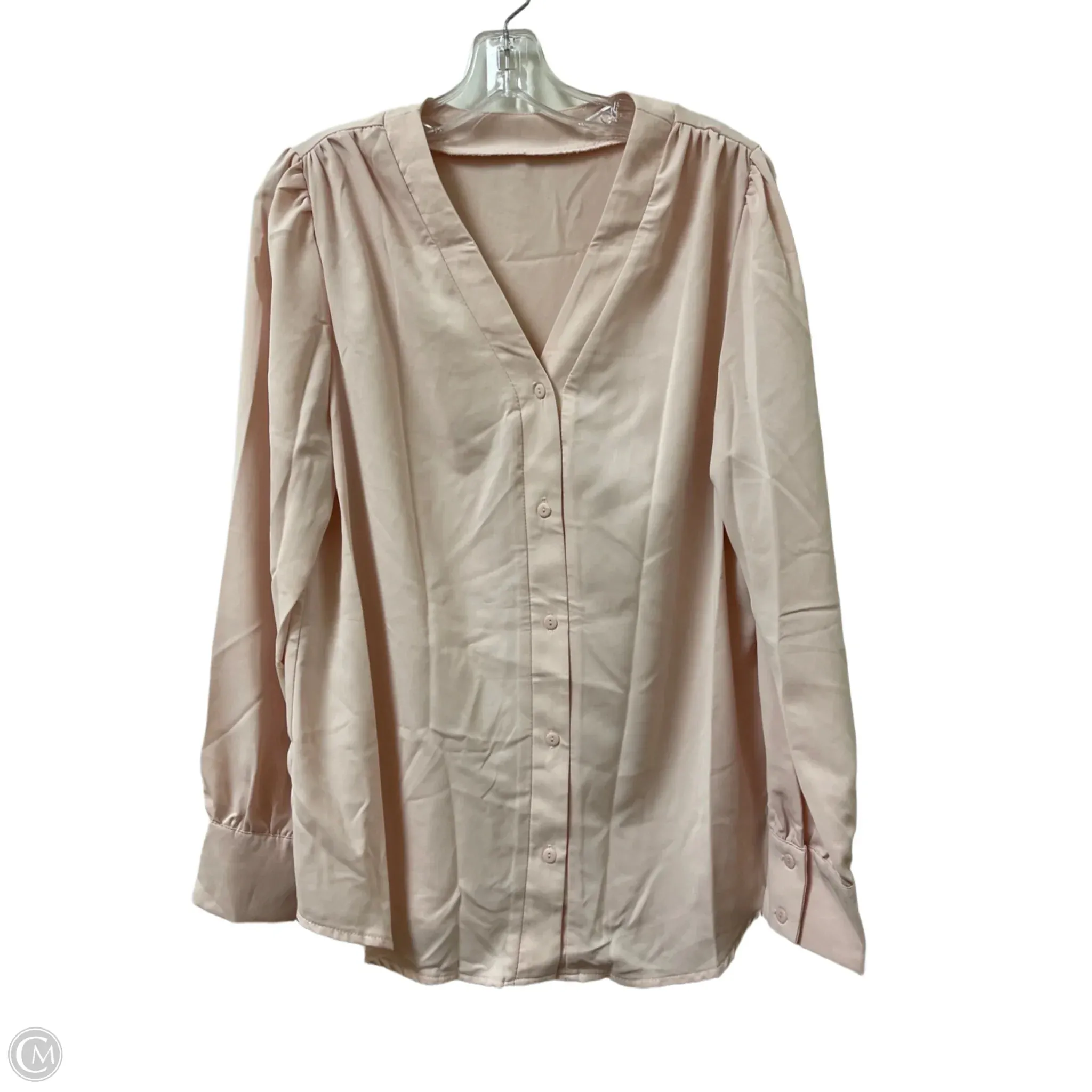 Blouse Long Sleeve By Clothes Mentor In Pink, Size: L