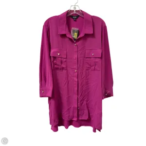 Blouse Long Sleeve By Clothes Mentor In Purple, Size: Xl