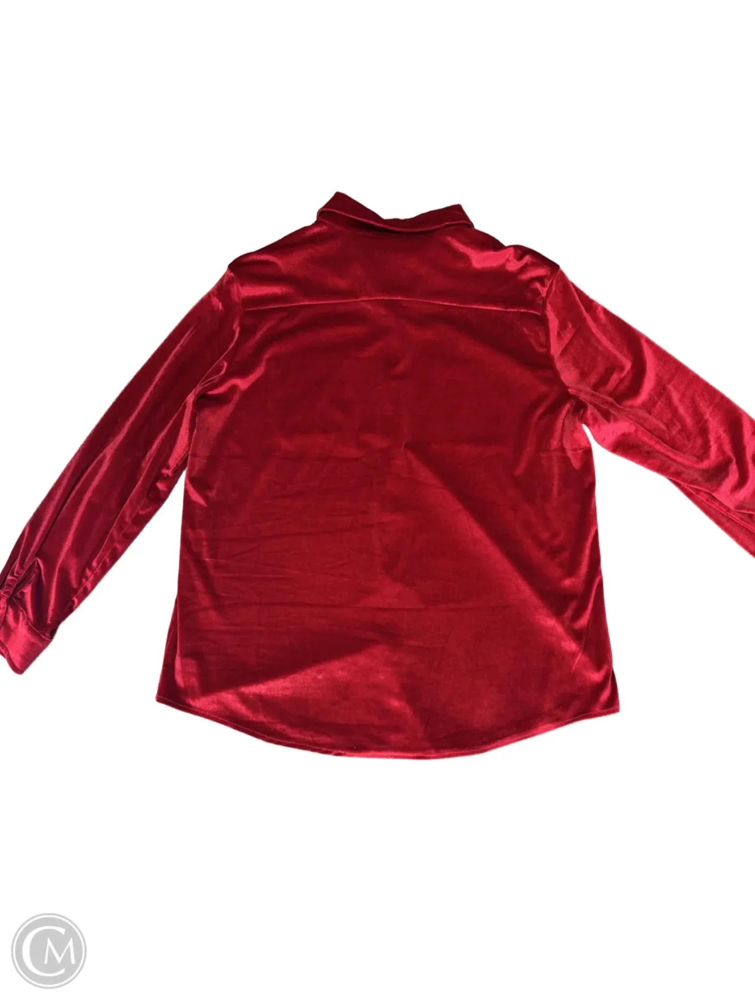 Blouse Long Sleeve By Clothes Mentor In Red, Size: Xl