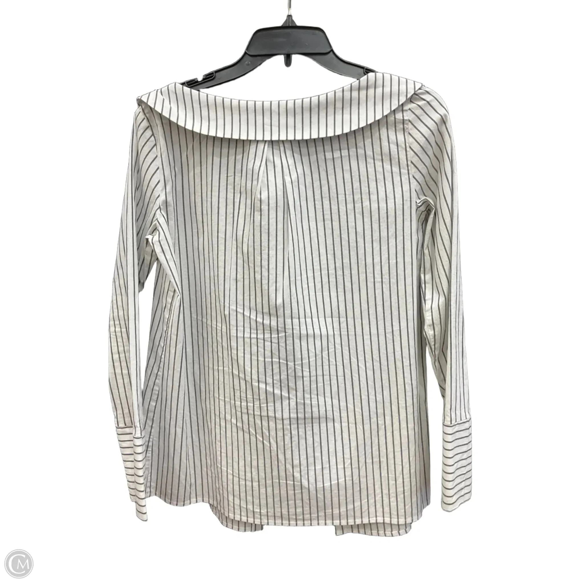 Blouse Long Sleeve By Clothes Mentor In Striped Pattern, Size: Xs