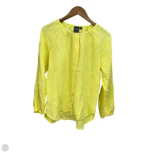 Blouse Long Sleeve By Gap In Yellow, Size: M