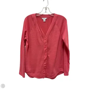 Blouse Long Sleeve By Liz Claiborne In Pink, Size: M